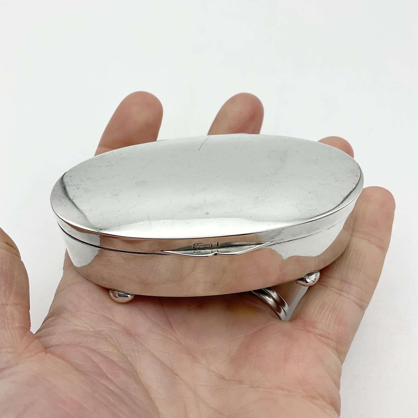 1921 Small Sterling Silver Jewellery Box