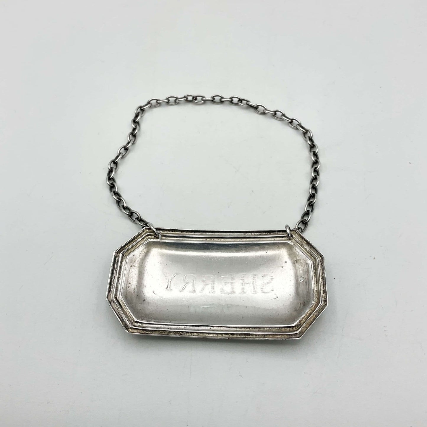 1989 Sterling Silver Sherry Decanter Label