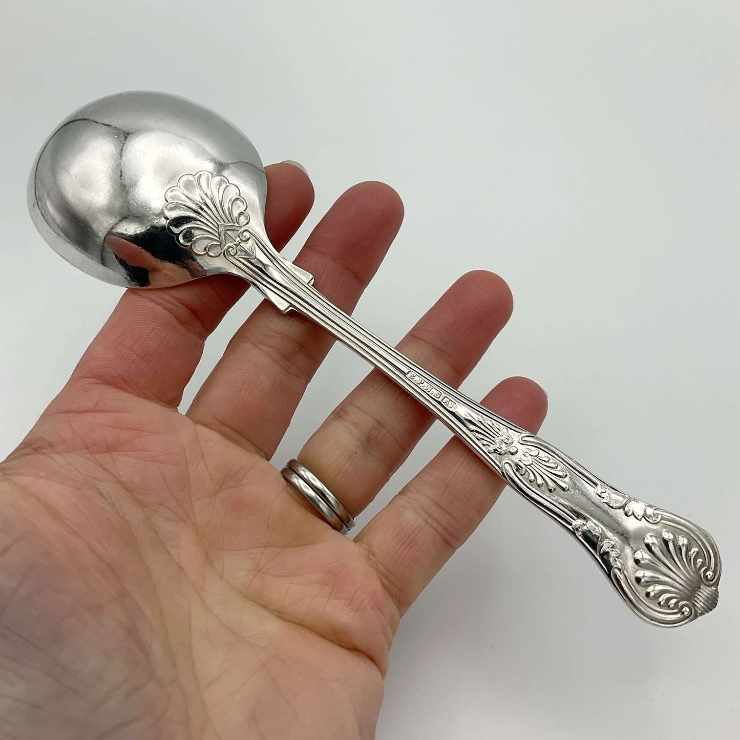 Set of Six Kings Pattern Soup Spoons