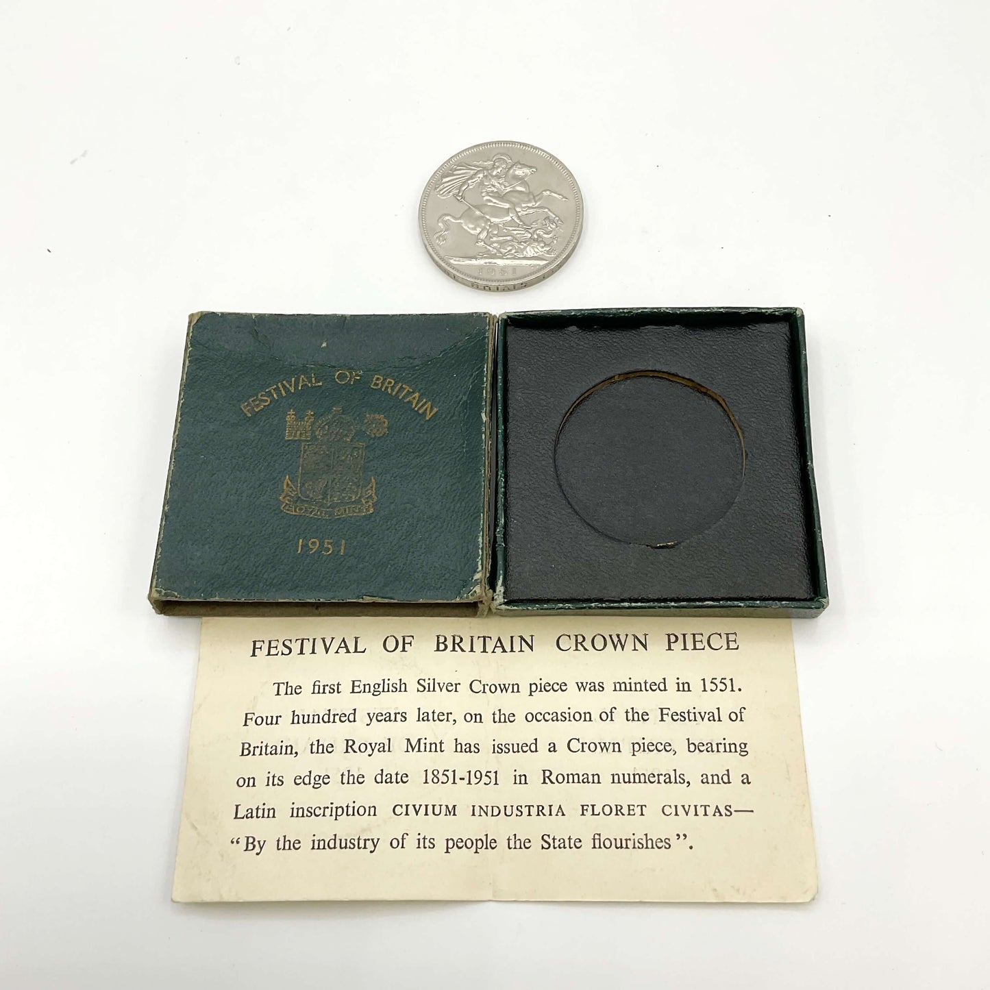Festival of Britain coin with presentation box