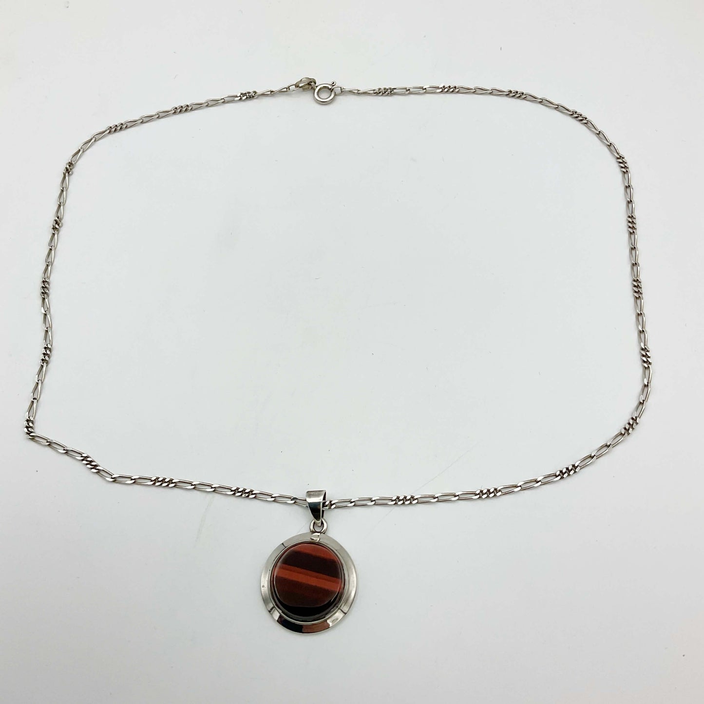 Striped Agate Pendant Necklace
