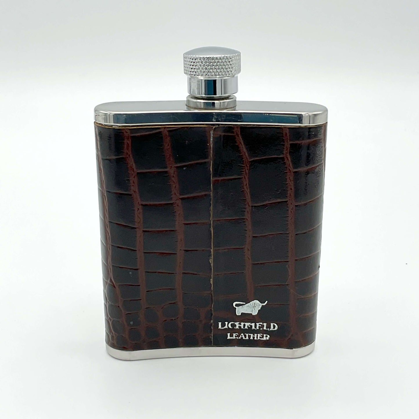 Vintage Lichfield Leather Hip Flask 2.5oz
