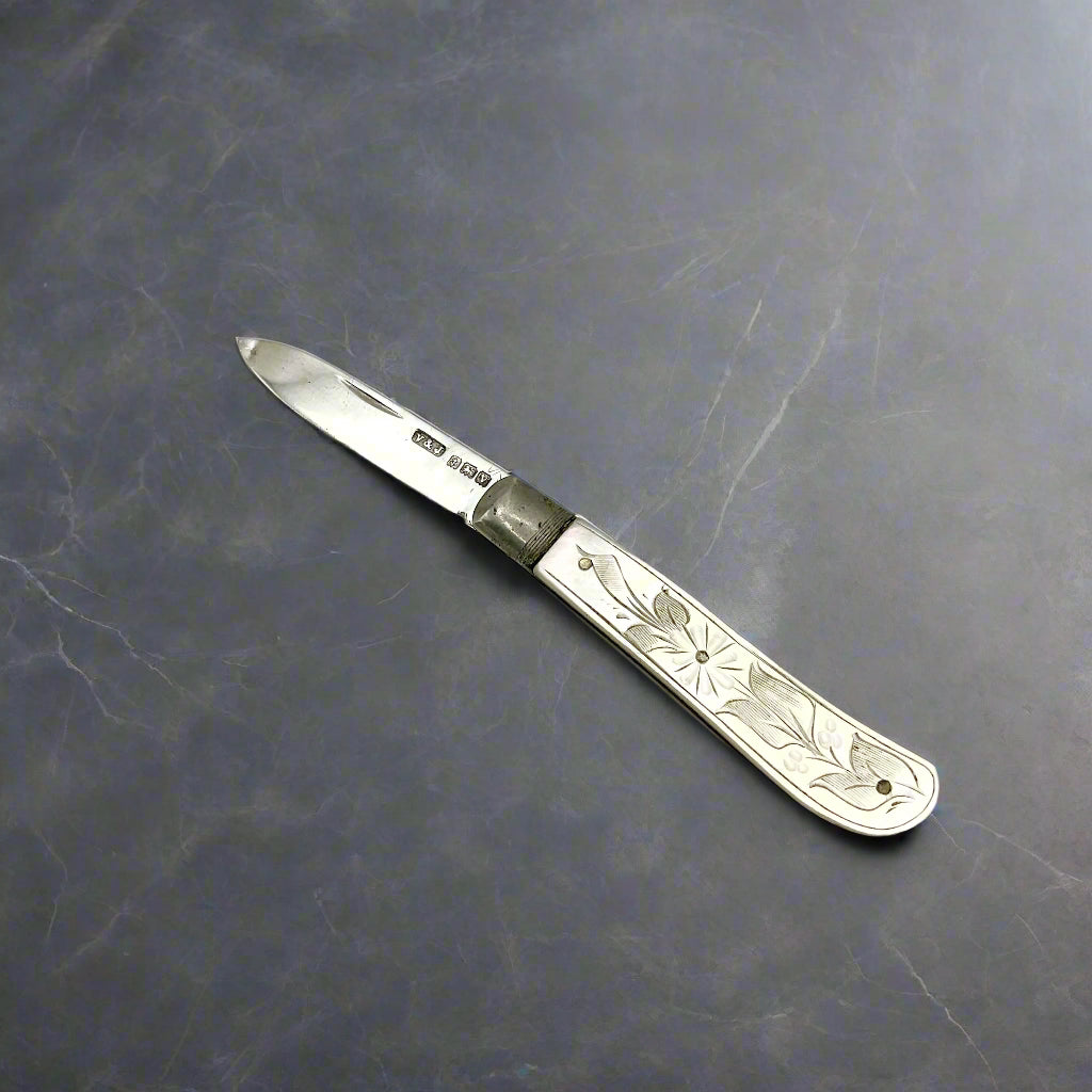 Antique 1920 Sterling Silver Fruit Knife