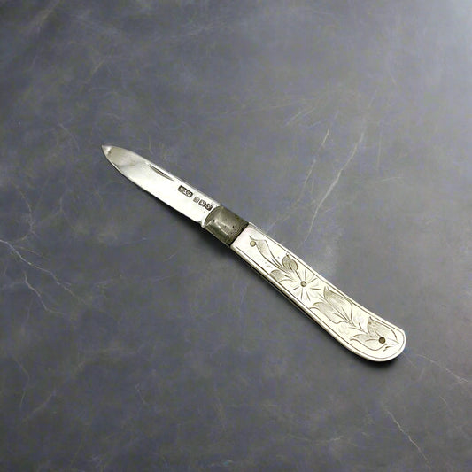 Antique 1920 Sterling Silver Fruit Knife