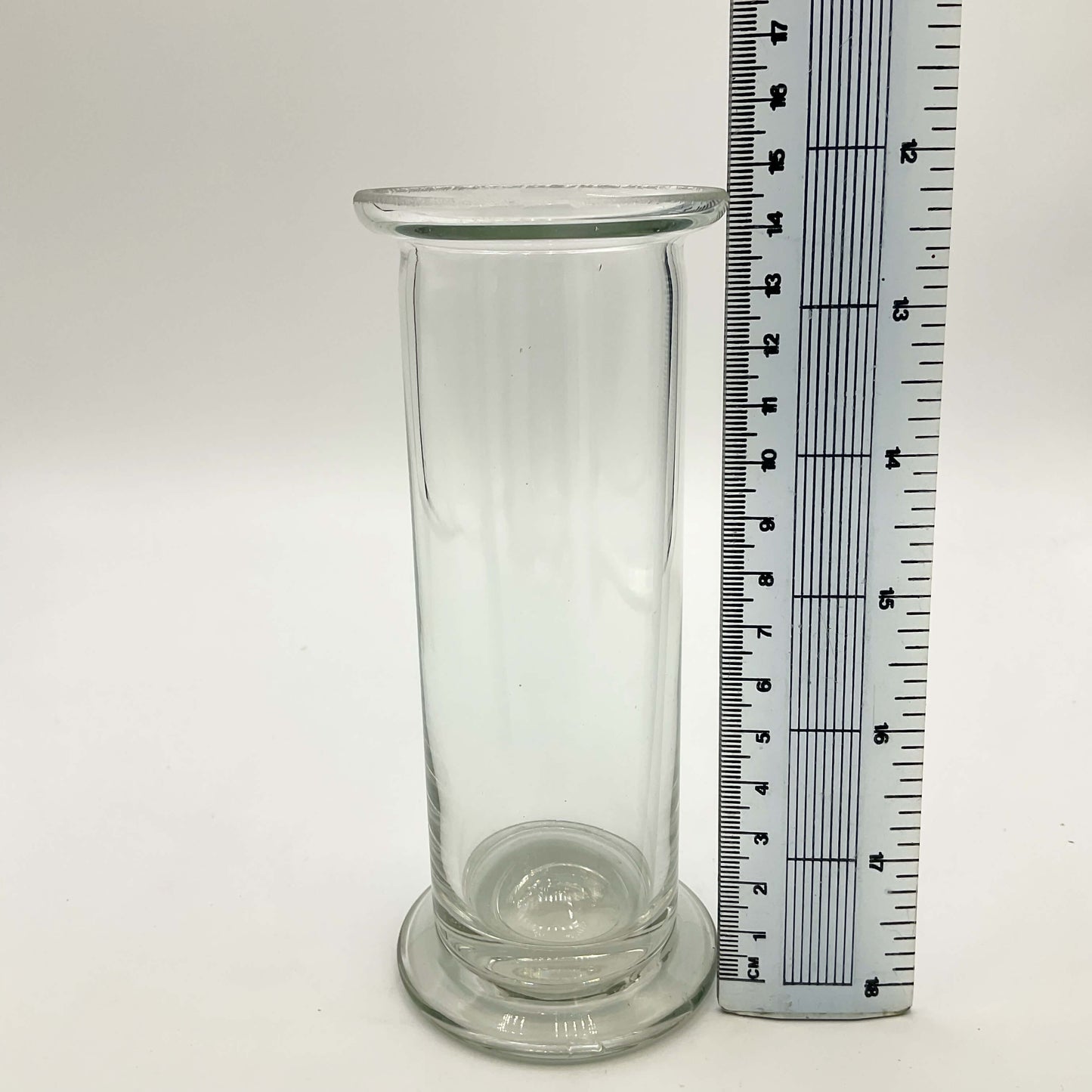 Vintage Cylinder Clear Glass Vase