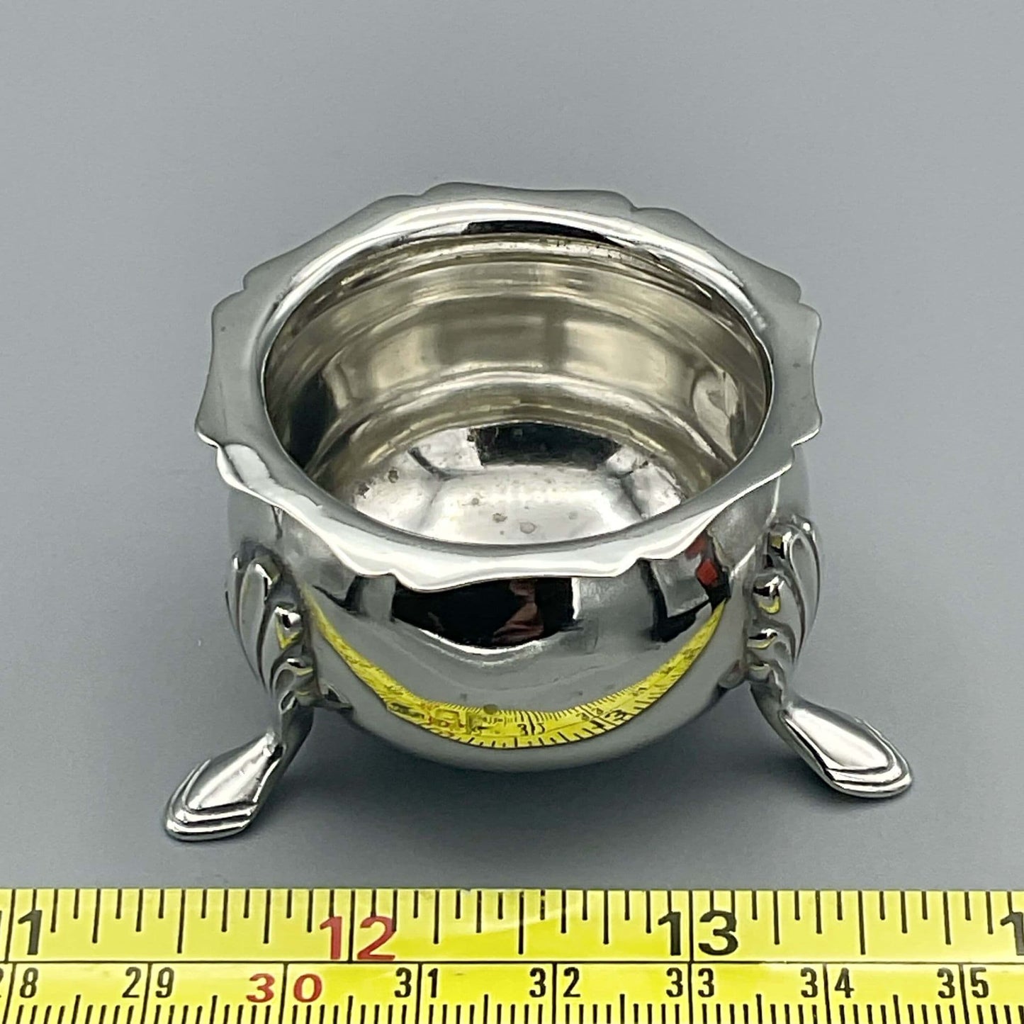 Antique 1908 Sterling Silver Salt Bowl, Rings Dish