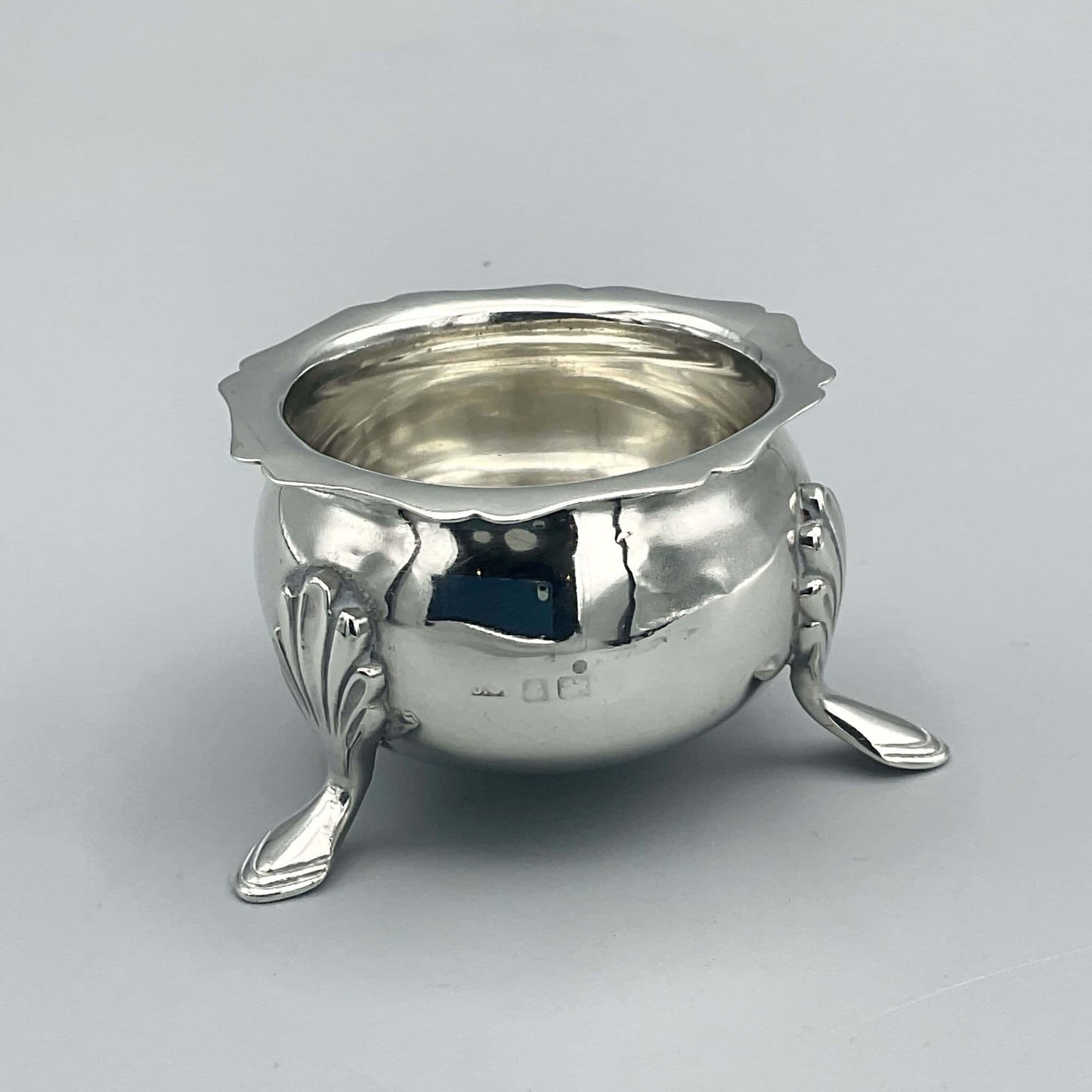 Antique 1908 Sterling Silver Salt Bowl, Rings Dish
