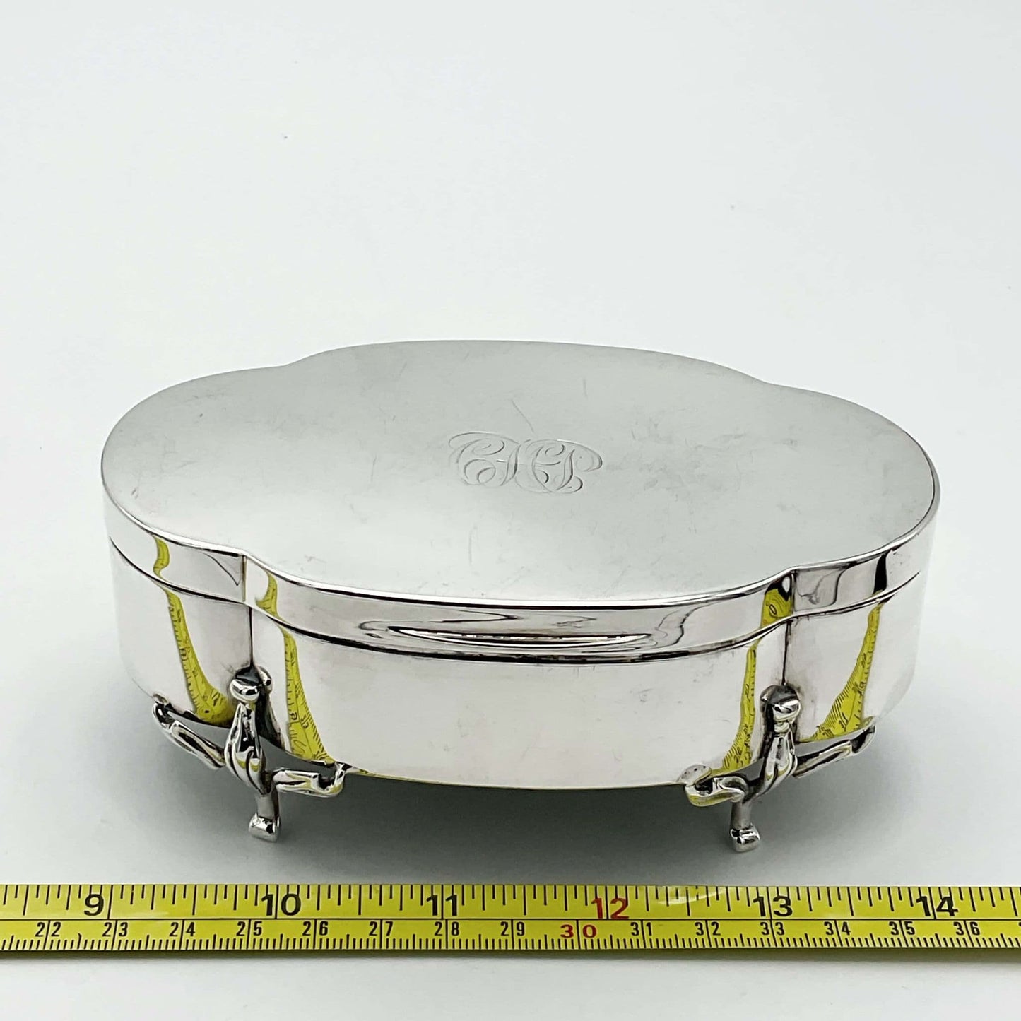 Antique 1918 Sterling Silver Jewellery Box