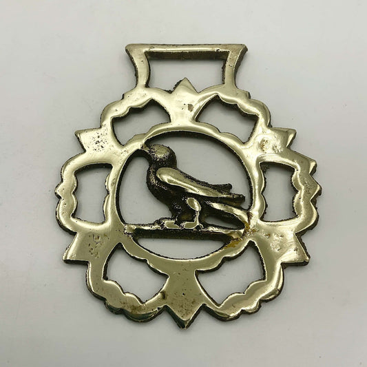 Antique Bird Horse Brass