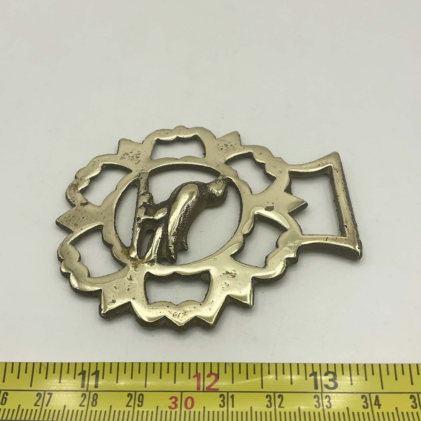 Antique Bird Horse Brass