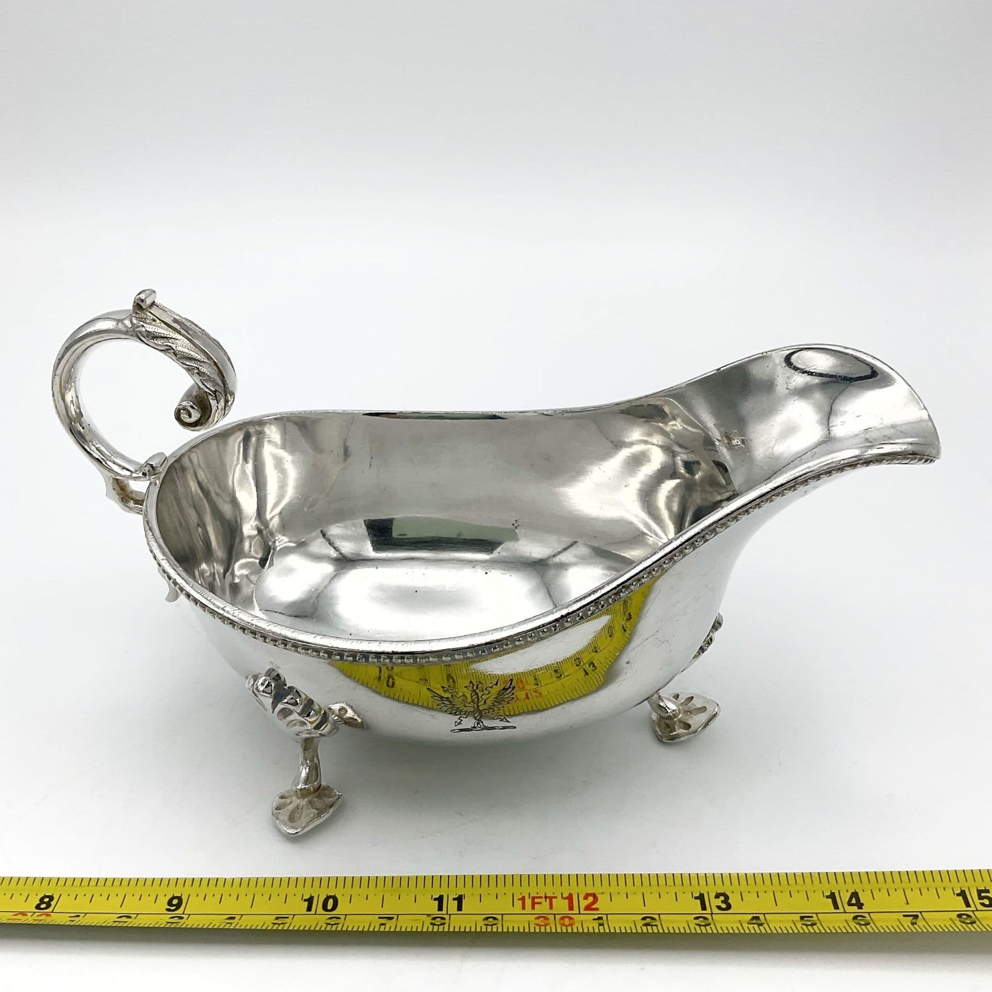 Antique Victorian Silver Plated Gravy Boat, Large Gravy Jug