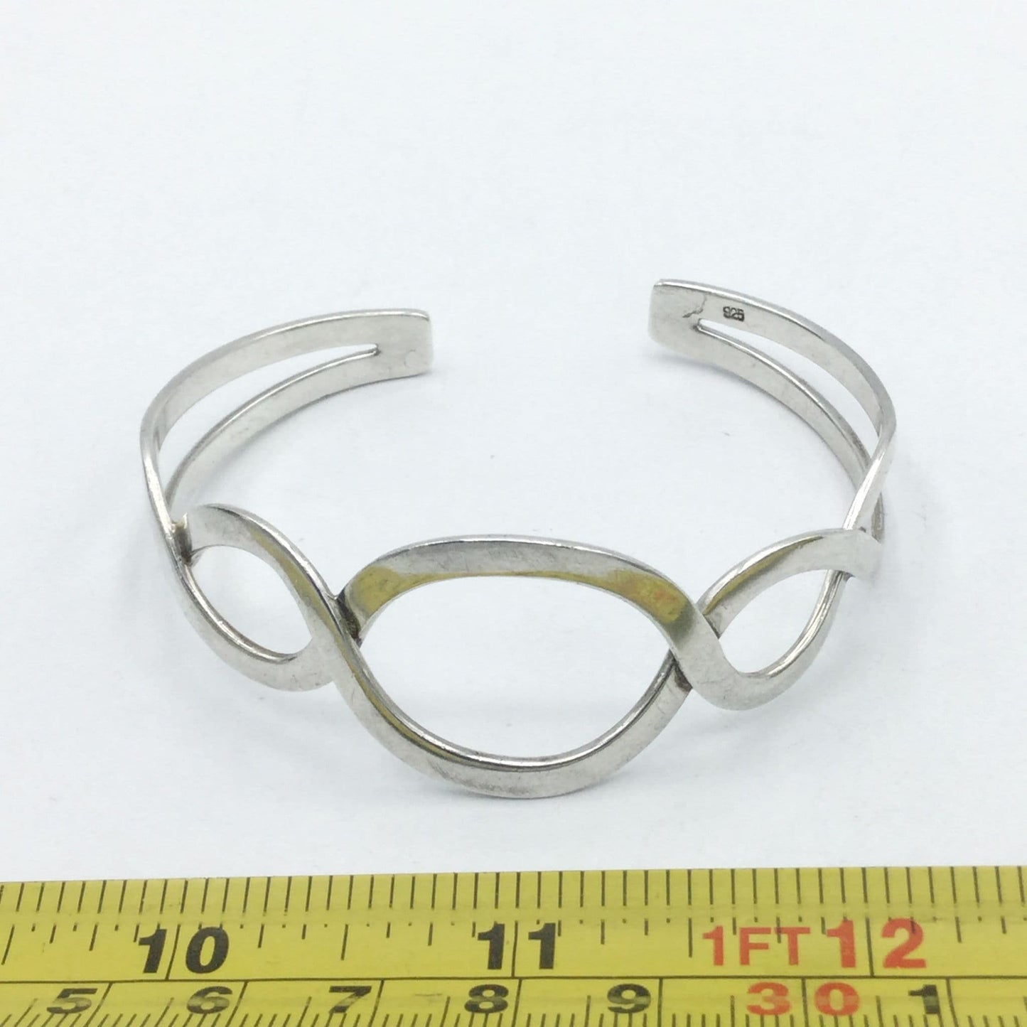 Boxed Sterling Silver Cuff Bangle Bracelet