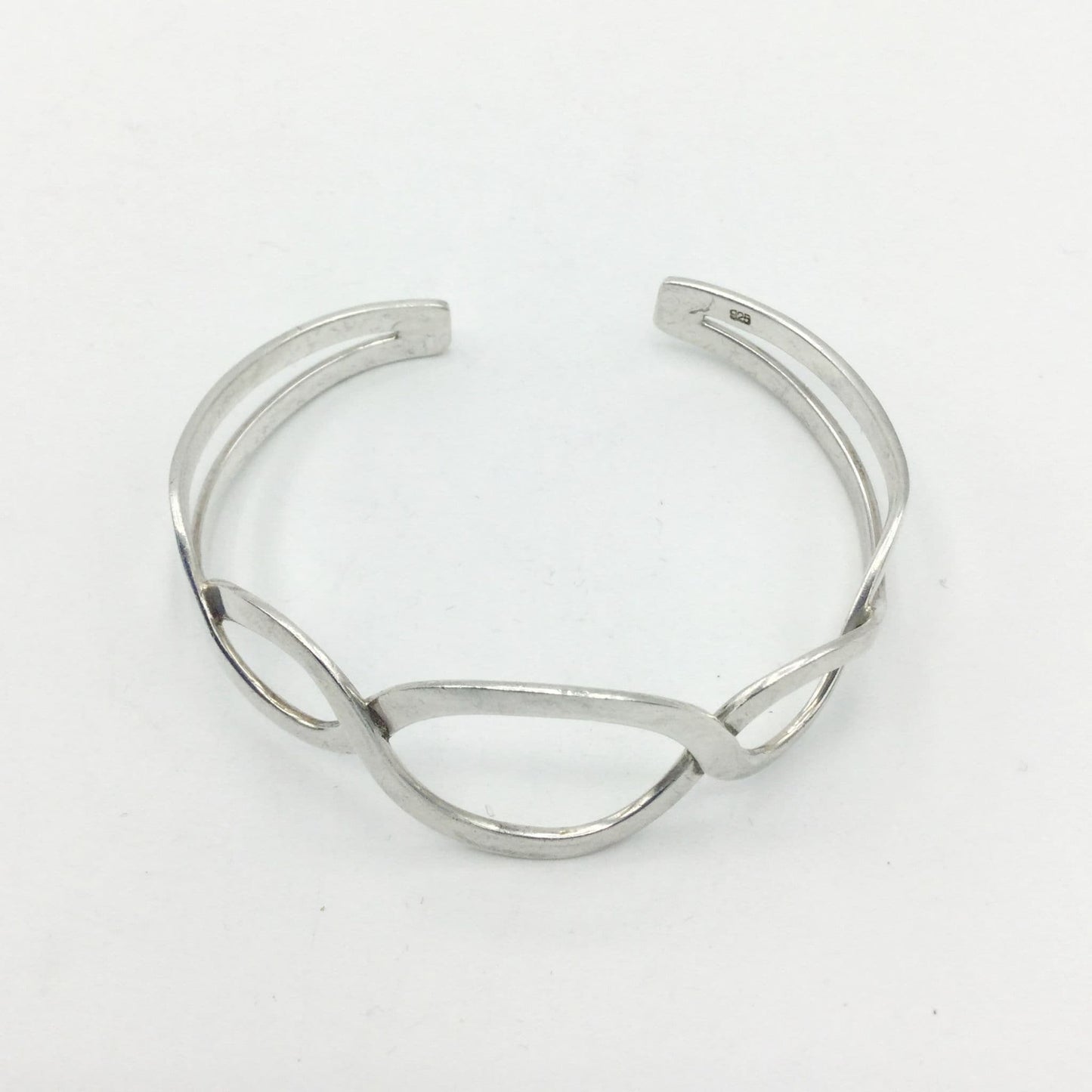 Boxed Sterling Silver Cuff Bangle Bracelet