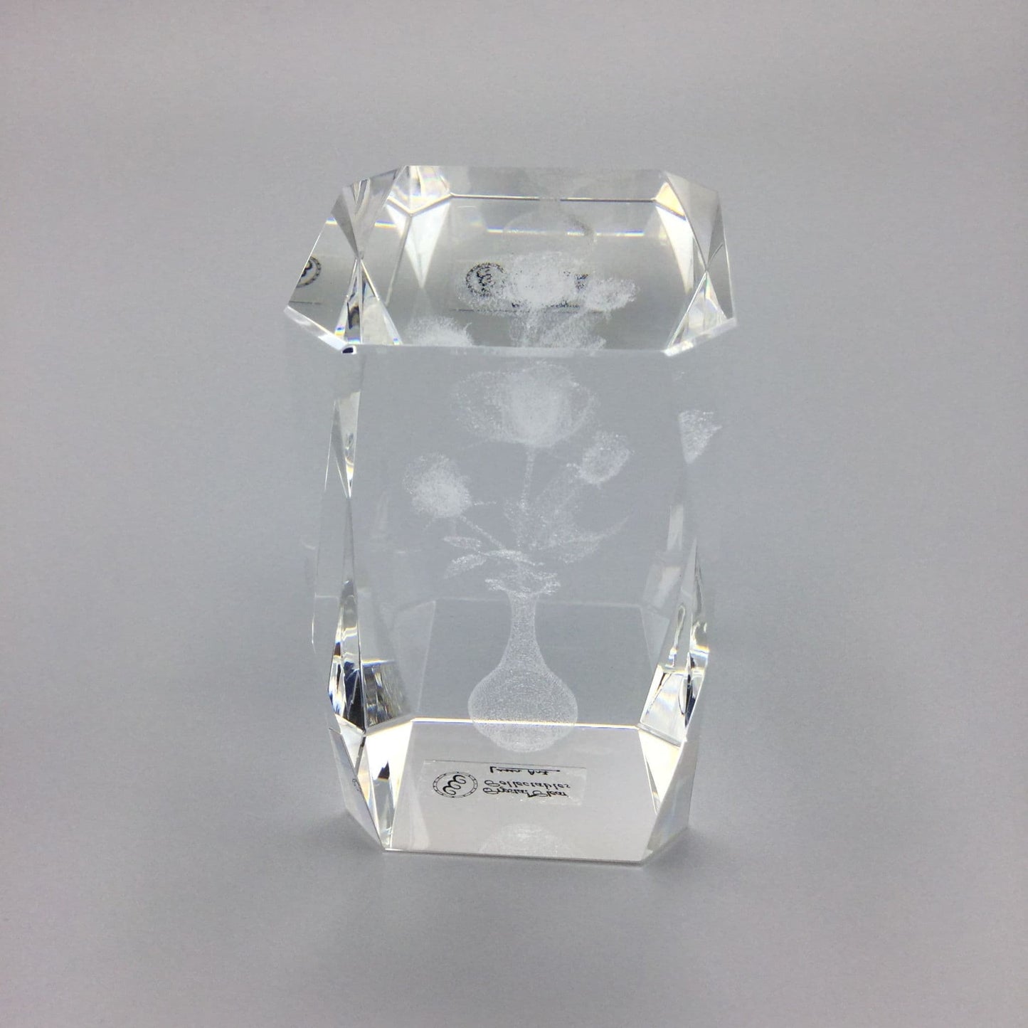 Crystal Collectables Rose Art Glass Paperweight