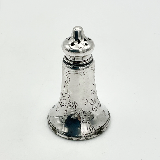 Antique 1912 Miniature Silver Pepperette, Salt or Pepper Shaker