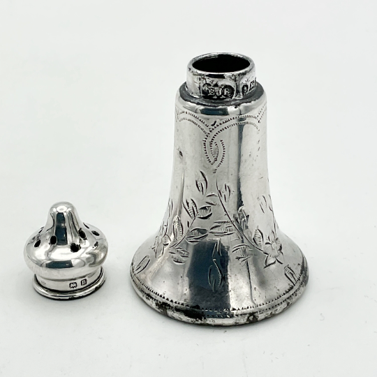 Antique 1912 Miniature Silver Pepperette, Salt or Pepper Shaker