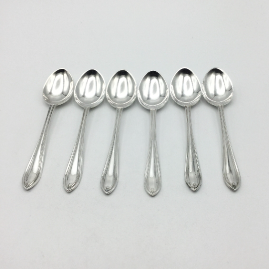 1930s Ryals Silver Plated Coffee Spoons Set