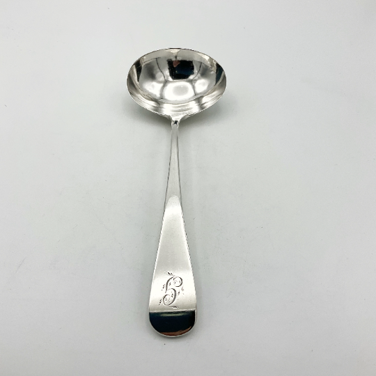 Antique 1800 Sterling Silver Ladle, Georgian Sauce Ladle