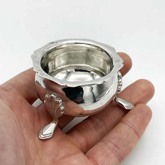 Antique 1905 Sterling Silver Salt, Rings Dish