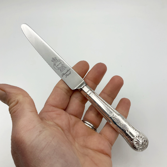 Set of Silver Plated Dessert Knives, Tea Knives