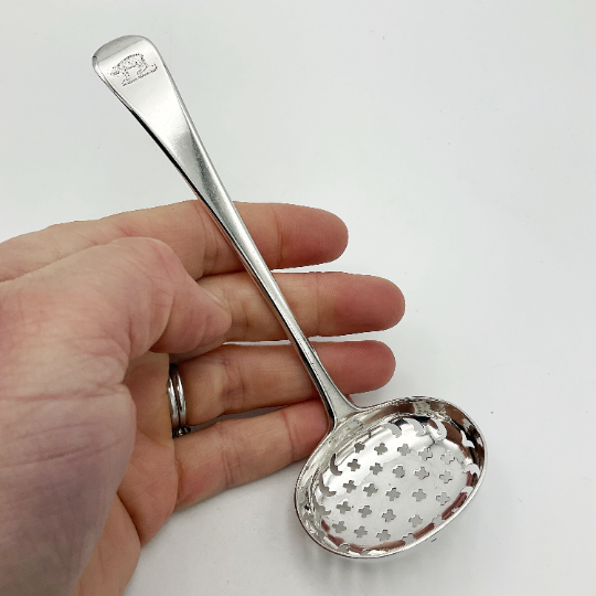 Antique 1803 Georgian Sterling Silver Sifter Spoon