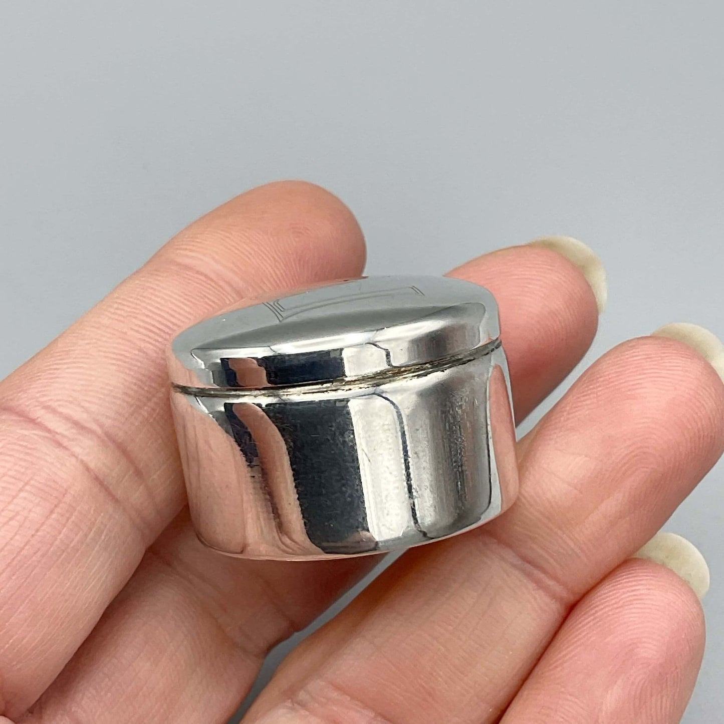 Greek Sterling Silver Pill Box, Vourakis