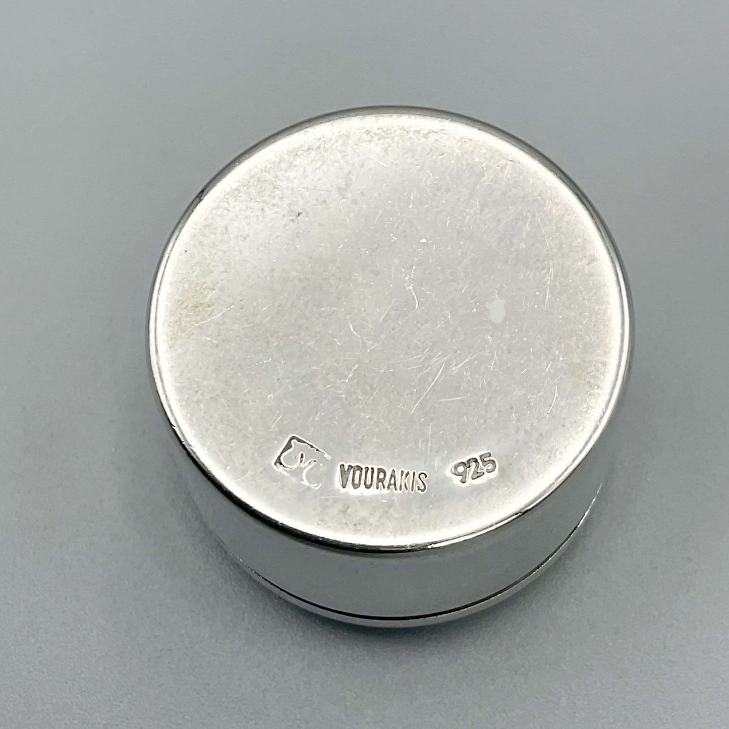 Greek Sterling Silver Pill Box, Vourakis