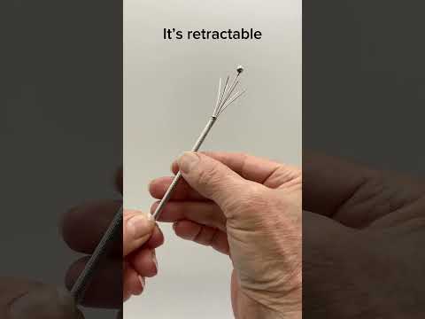 Video short of the retractable silver cocktail whisk