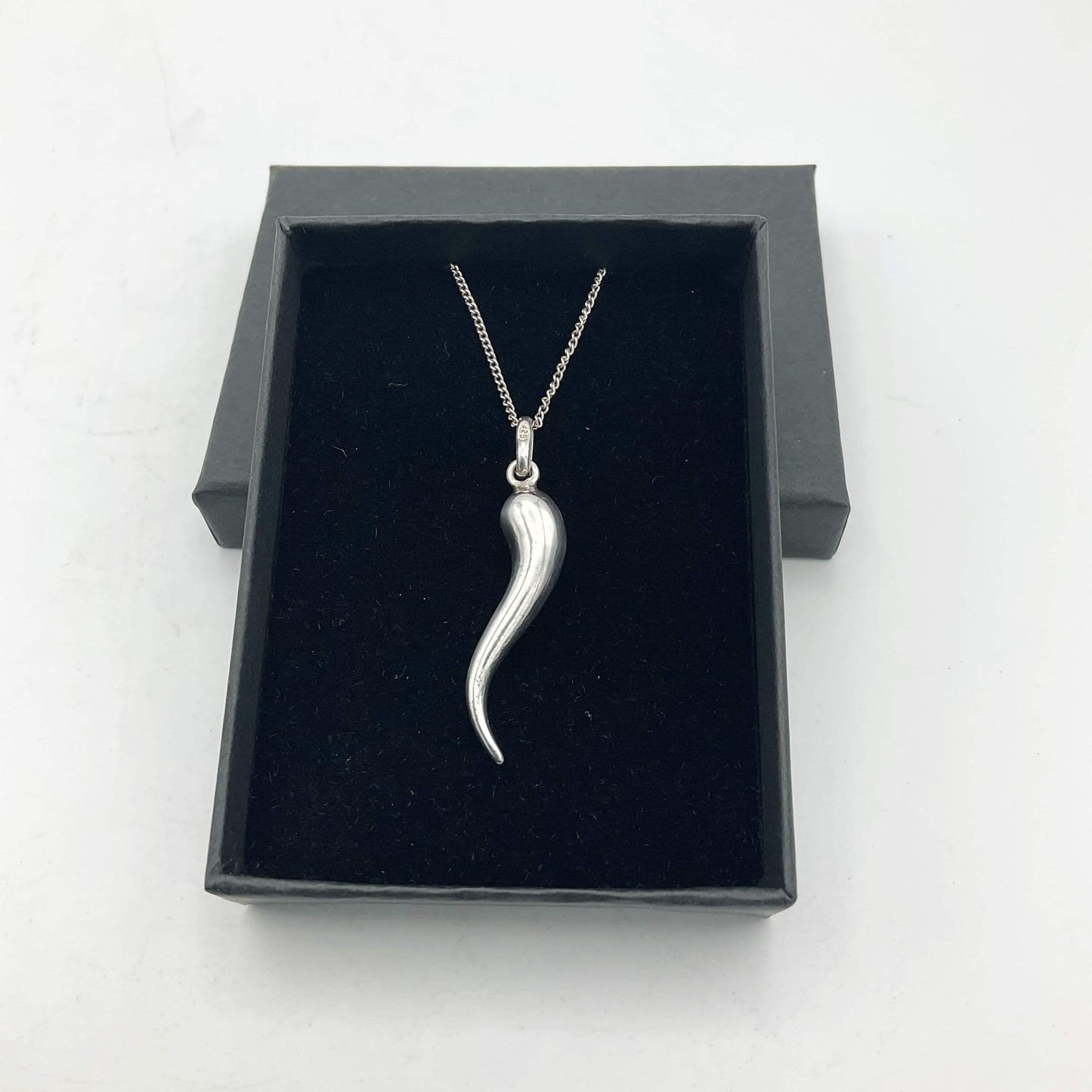 Silver Drop Pendant Necklace