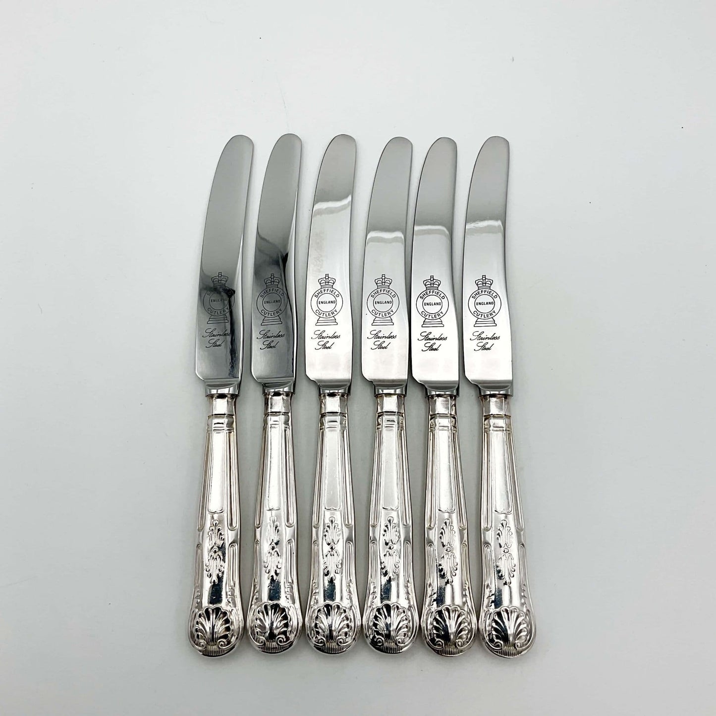 Silver Plated Dessert Knives Set
