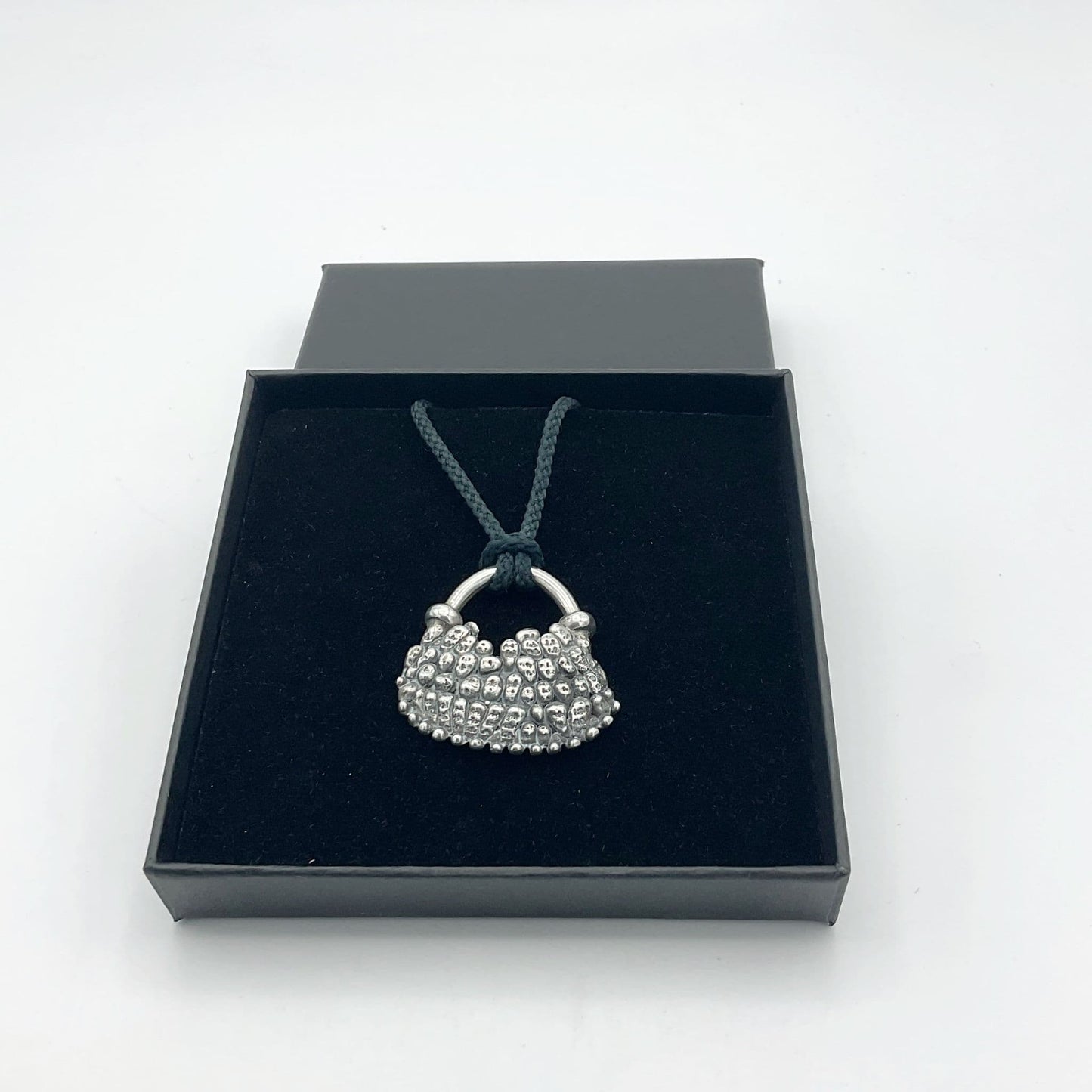 Solid Silver Boho Pendant Necklace, Skull Necklace, Sterling Silver Pendant