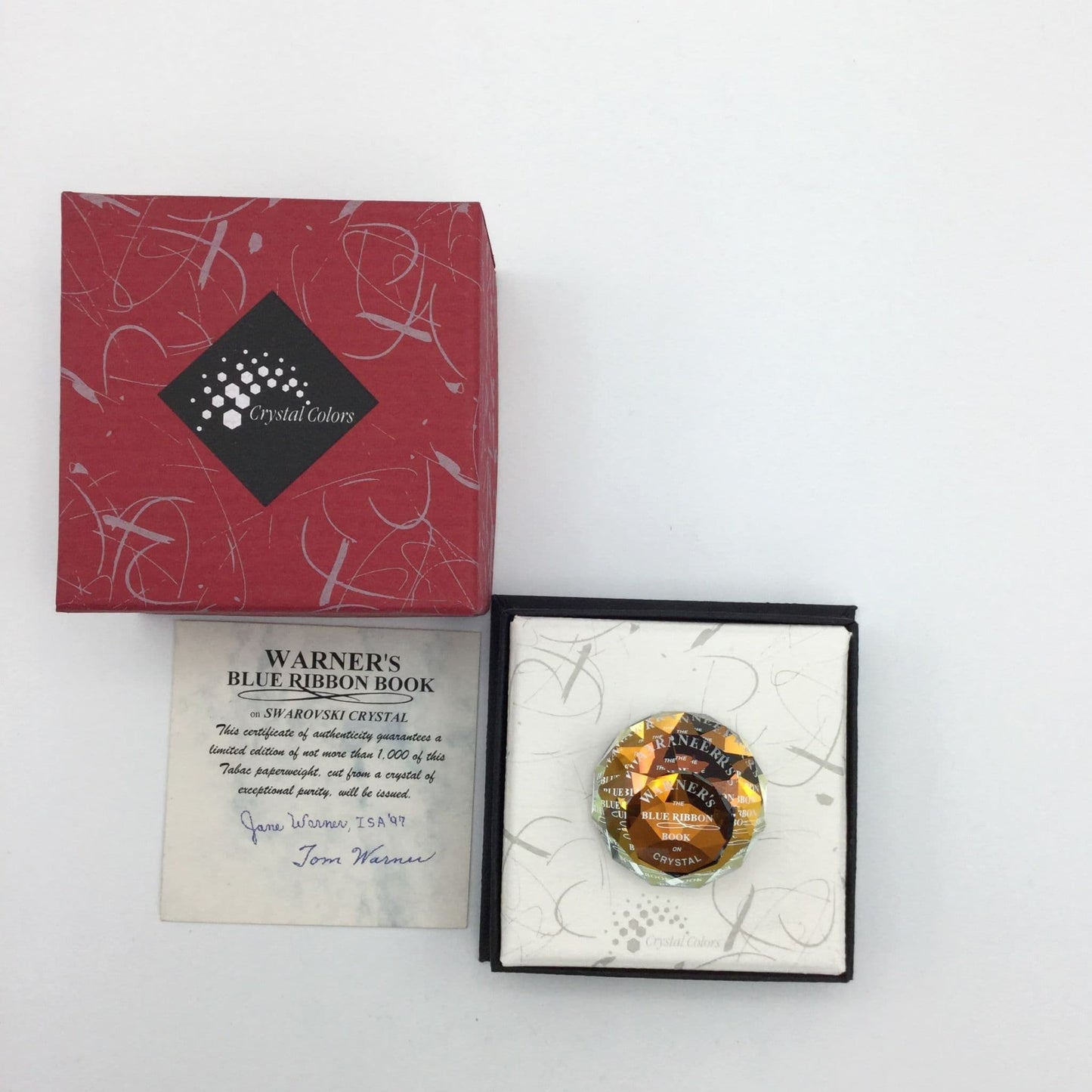 Swarovski Crystal Orange Paperweight, Limited Edition