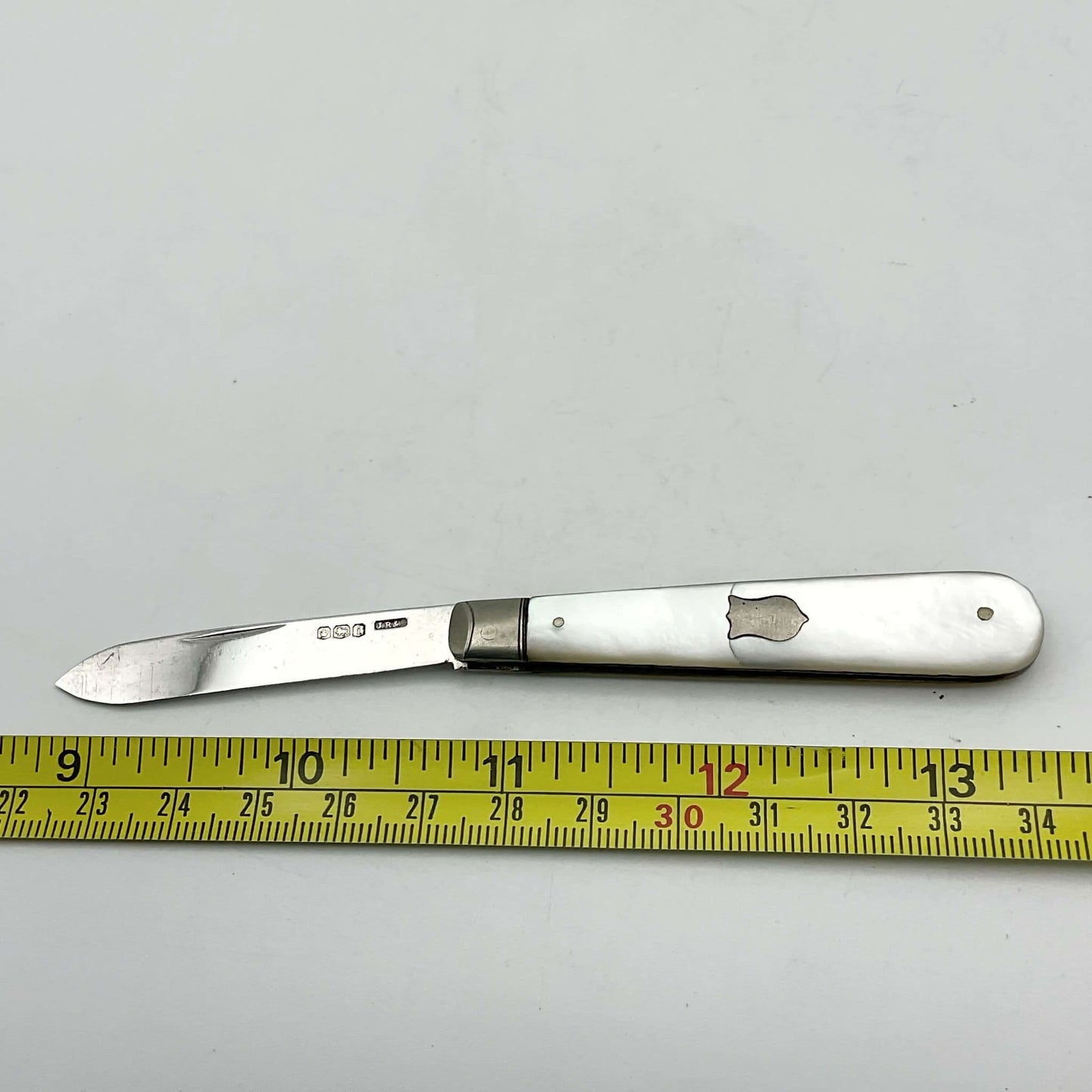 Vintage Sterling Silver Fruit Knife, Pearl Handle, 1926 Hallmark