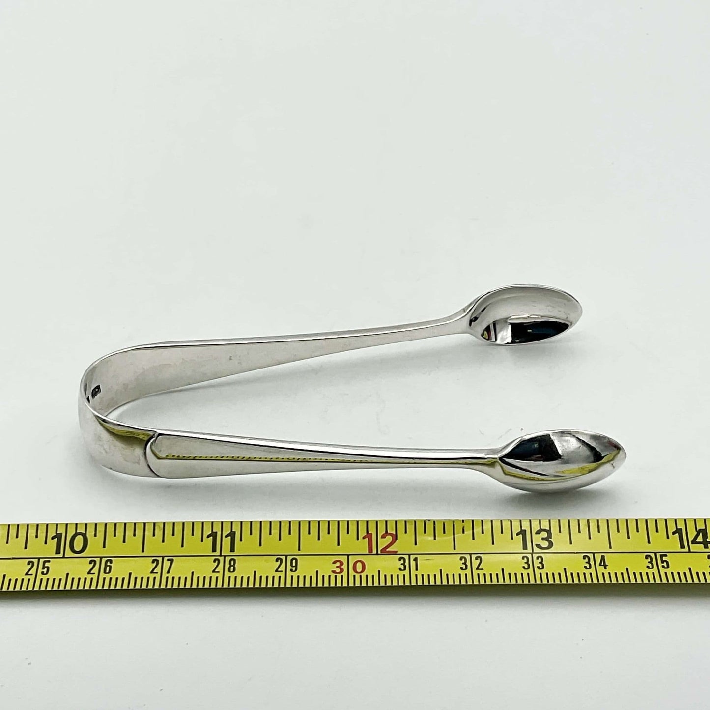 Vintage 1929 Sterling Silver Sugar Tongs, Rat Tail Design