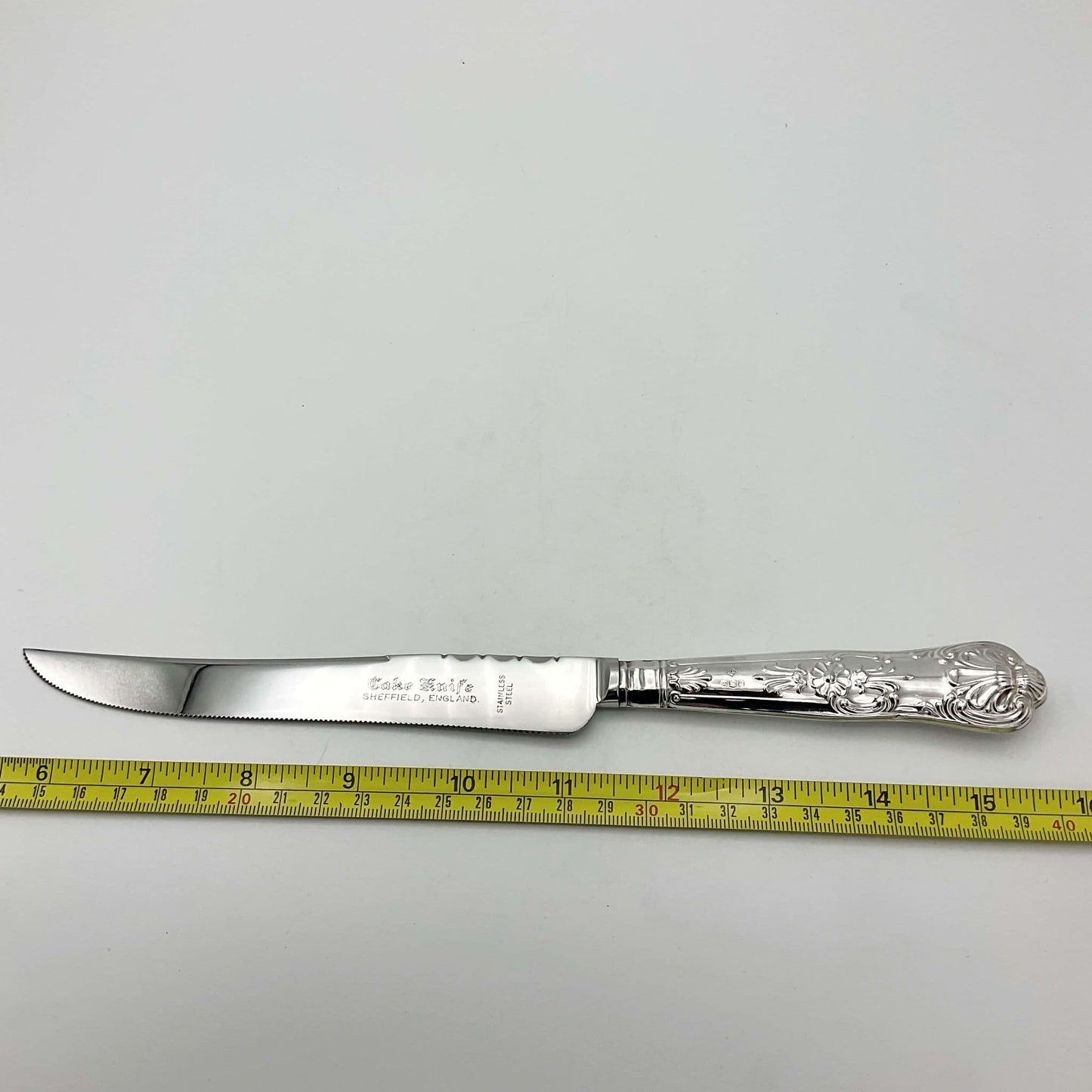 Vintage 1970s Sterling Silver Handled Cake Knife, Boxed