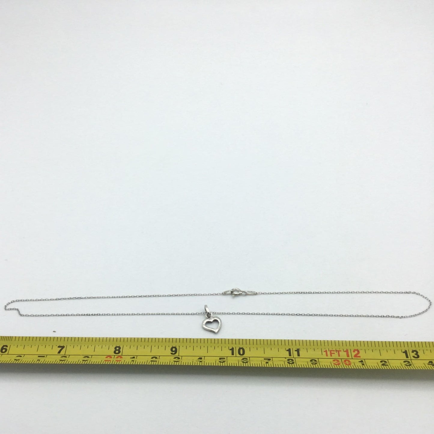 Vintage Silver Open Heart Pendant Necklace