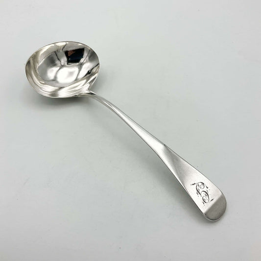 Antique 1800 Sterling Silver Ladle, Georgian Sauce Ladle