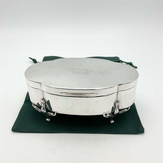 Antique 1918 Sterling Silver Jewellery Box