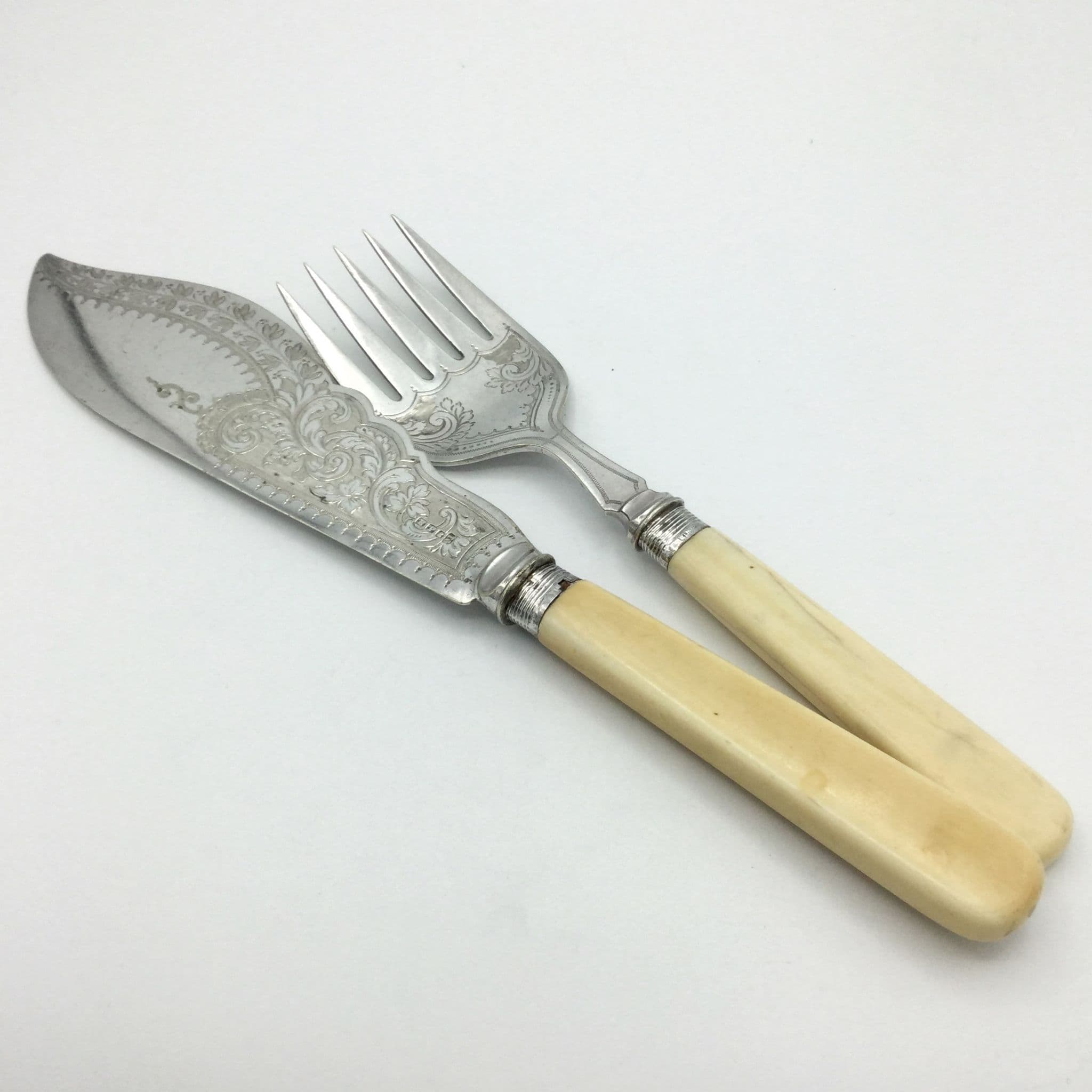 Serving Knife Antique Silver Fish Knife And Fork Set Antique