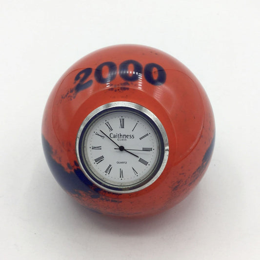Caithness Millennium Globe Clock Paperweight