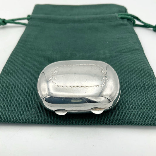 Large Silver Purse Shaped Pill Box