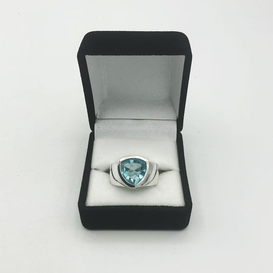 Aquamarine Silver Ring