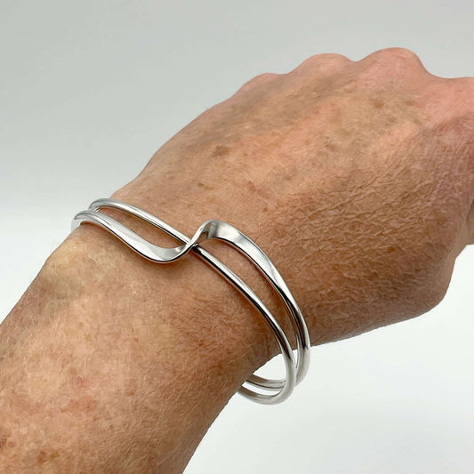 Small Sterling Silver Bangle Bracelet, Hallmarked 2007