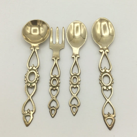 Vintage Brass Cutlery Set, Brass Decor