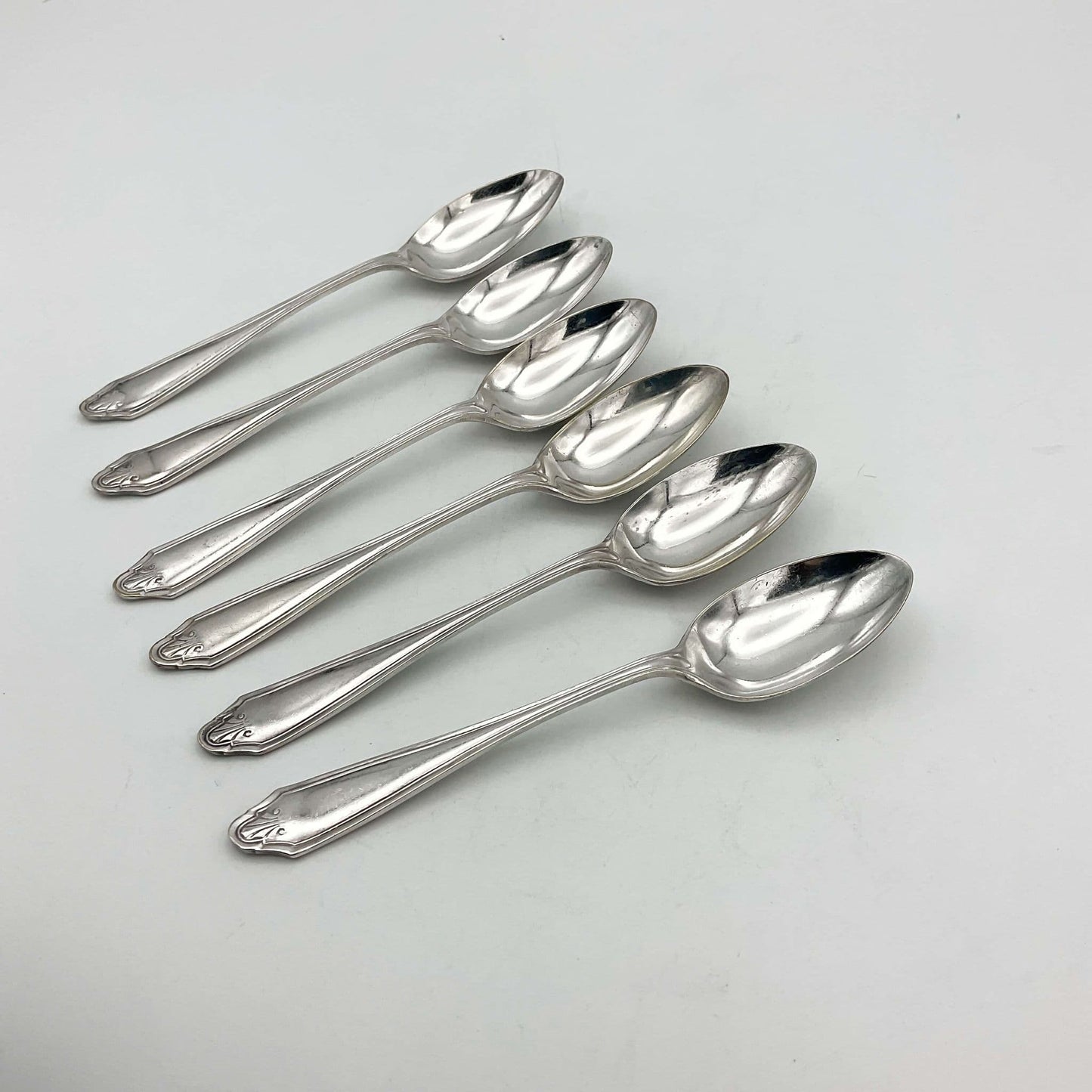 1950s Silver Plated Coffee Spoons Set