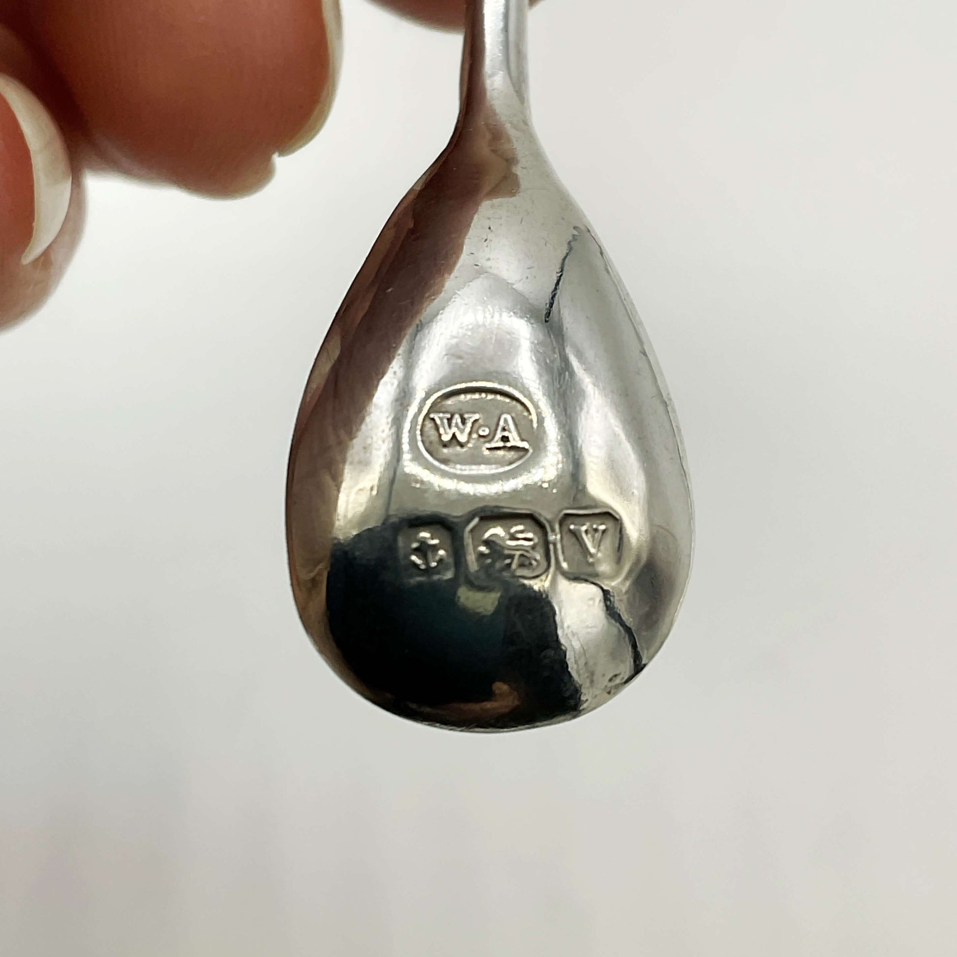 Antique 1920s Sterling Silver Salt Spoon 6