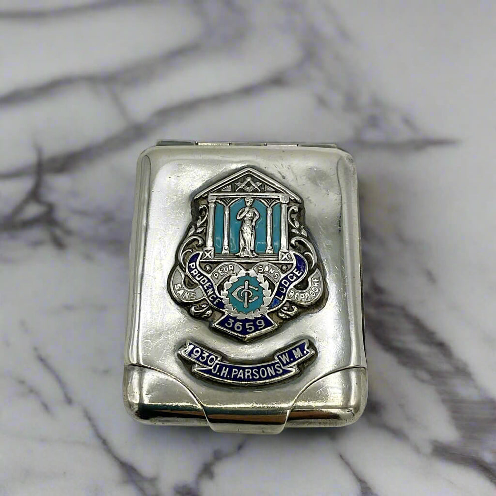 Vintage Sterling Silver Matchbook Case, 1920s Mason Memorabilia ...