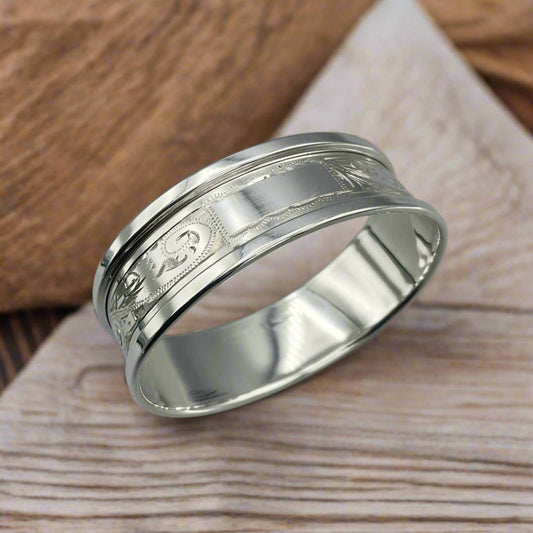 Vintage 1975 Sterling Silver Napkin Ring