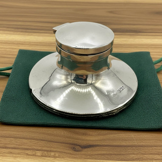 Antique Small Sterling Silver Inkwell