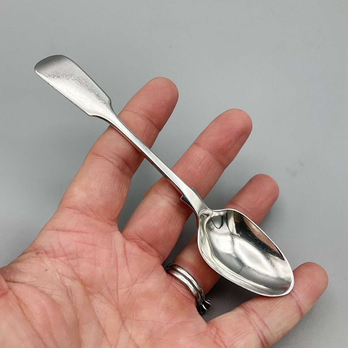 Antique 1881 Victorian Silver Egg Spoon